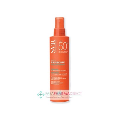 SVR Sun Secure SPF50+ Spray Solaire Hydratant Ultra-Léger & Invisible 200ml