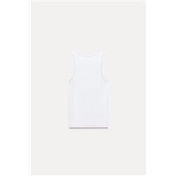 T-SHIRT WITH CONTRASTING RIBBED TRIMS