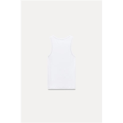 T-SHIRT WITH CONTRASTING RIBBED TRIMS