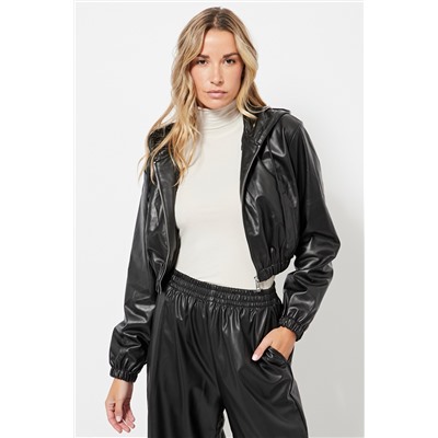 Chaqueta con capucha - Negro