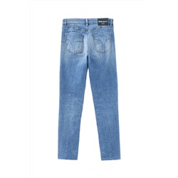 Vaquero skinny fit 7/8 de tiro alto Azul