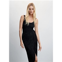 Vestido jacquard nudo
