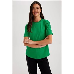 Defacto Regular Fit Bisiklet Yaka Kısa Kollu %100 Pamuk Tişört W9584AZ23SM