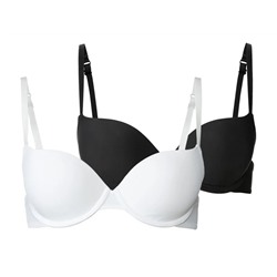 ESMARA® Lingerie Push-up-BHs Damen, 2 Stück, gepolsterte Cups, mit Elasthan