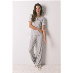 Pijama largo manga corta estampado animal Miffy