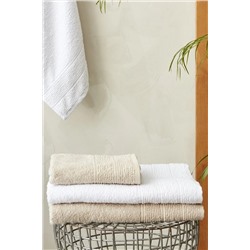 Karaca Home Vinos 4 Parça Yüz/Banyo Havlusu Hamam Seti Bej 200.22.04.0044