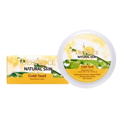 DEOPROCE NATURAL SKIN GOLD SNAIL NOURISHING CREAM Питательный крем для лица с золотом и муцином улитки 100г