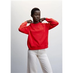 Sudadera algodón bordado -  Mujer | MANGO OUTLET Melilla