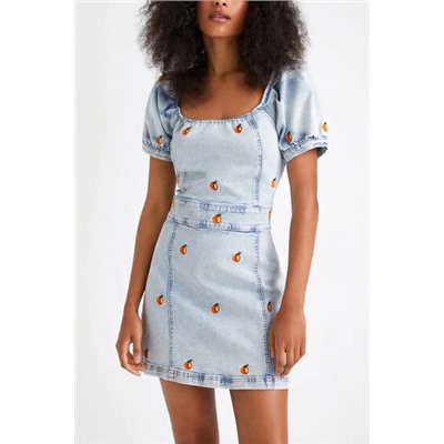 Vestido corto slim denim