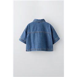 CROPPED DENIM SHIRT