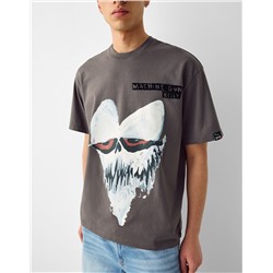 Boxy fit short sleeve T-shirt with Machine Gun Kelly print