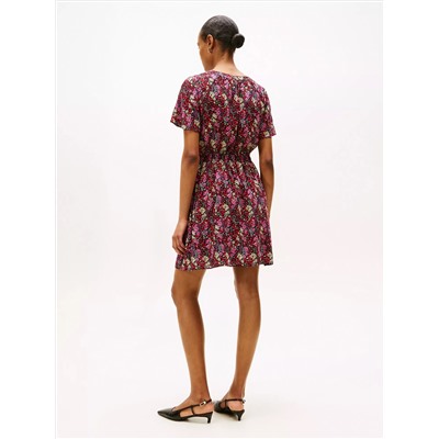 Floral-Print Georgette Dress
