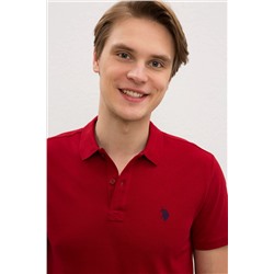 Erkek Bordo Basic Polo Yaka Tişört
