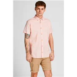 Camisa de lino Rosa jaspeado