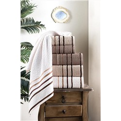 Mürdüm Home 6 Parça Banyo Havlu Seti | Hamam Takımı | Çeyiz Seti HS-STRIPE