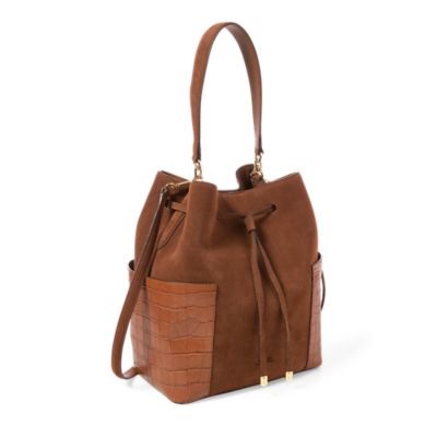 LAUREN Suede Debby Drawstring Bag