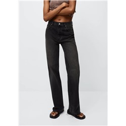Jeans wideleg tiro alto -  Mujer | MANGO OUTLET Melilla