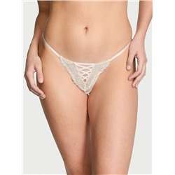 Boho Floral Embroidery Thong Panty