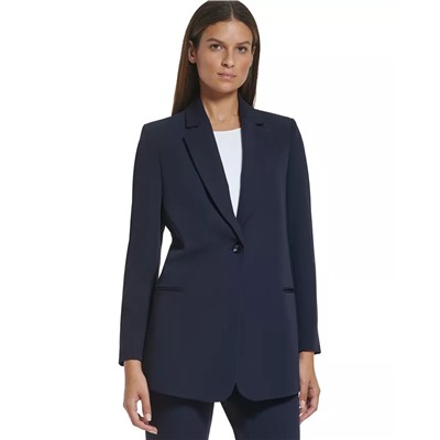 TOMMY HILFIGER Women's Long Single-Button Blazer