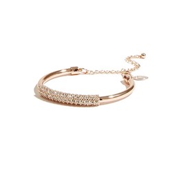 ROSE GOLD-TONE RHINESTONE BANGLE