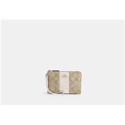 Corner Zip Wristlet In Signature Canvas