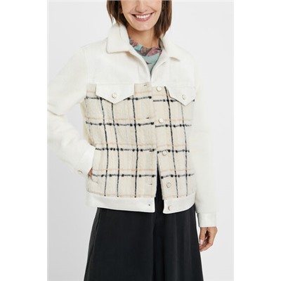 Chaqueta trucker recta lana