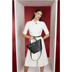 Pierre Cardin Siyah Monogram Kadın Omuz Çantası 05PO23Y1717