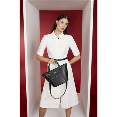 Pierre Cardin Siyah Monogram Kadın Omuz Çantası 05PO23Y1717