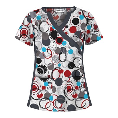 UA Round Up White Fashion Print Top