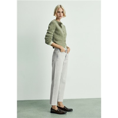 Jeans Blanca rectos crop