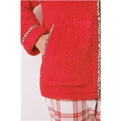 Bata corta borreguito rojo bordado Snoopy