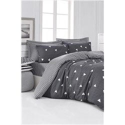 Ev & Ev Home Mature Nevresim Seti Çift Kişilik Üçgen Gri Ep-025993