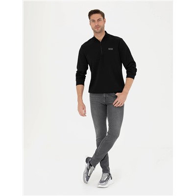 Siyah Regular Fit Sweatshirt