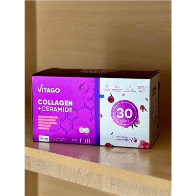VITAGO Коллаген + церамиды COLLAGEN + CERAMIDE 30 ампул