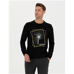 Siyah Regular Fit Sweatshirt