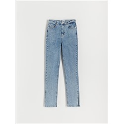 Jeans im Straight-Fit mit Saumschlitzen