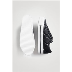 Sneakers efecto piel bordado lentejuelitas