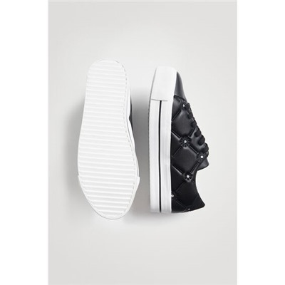 Sneakers efecto piel bordado lentejuelitas