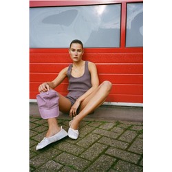 FADED-EFFECT RIBBED CROP TOP