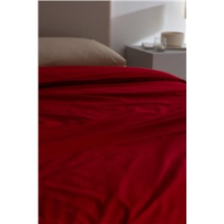 Manon King Size %100 Pamuk Ranforce Düz Nevresim - Kırmızı