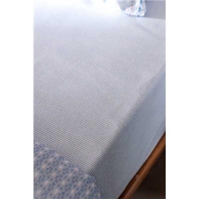 Klaw King Size %100 Pamuk Ranforce Baskılı Nevresim Takımı - Mavi