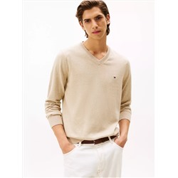 Solid Logo V-Neck Sweater