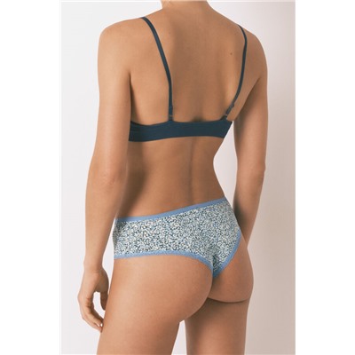 Braga ancha brasileña print azul
