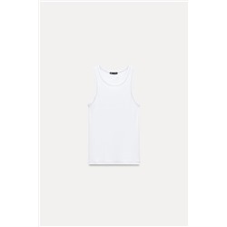 T-SHIRT WITH CONTRASTING RIBBED TRIMS