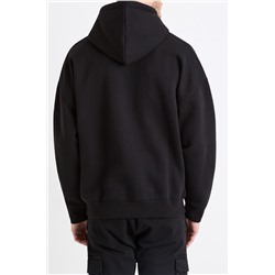 Sudadera oversize con capucha - Negro