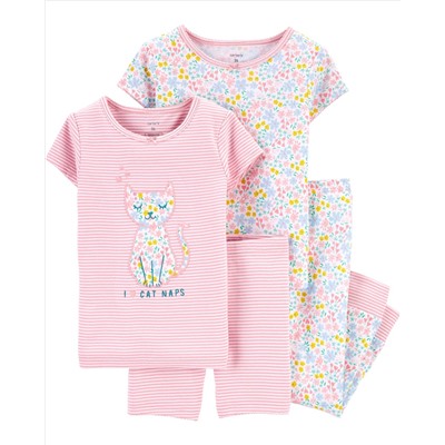 Carter's | Toddler 4-Piece 100% Snug Fit Cotton PJs