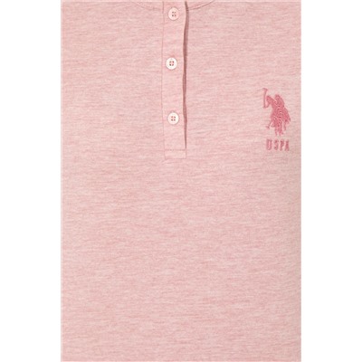 Kadın Pembe Melanj Pijama Takımı