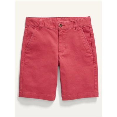 Built-In Flex Flat-Front Straight Twill Shorts for Boys