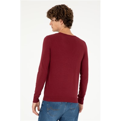 Erkek Bordo Basic Kazak