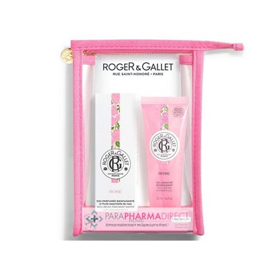Roger & Gallet Rose - Trousse Eau Parfumée Bienfaisante 30ml + Gel douche 50ml OFFERT